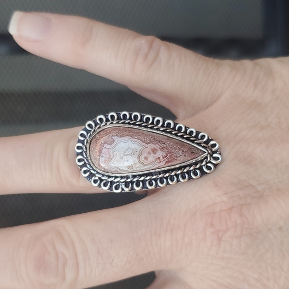 New Crazy Lace Agate 925 Silver Ring. - Picture 9 of 12